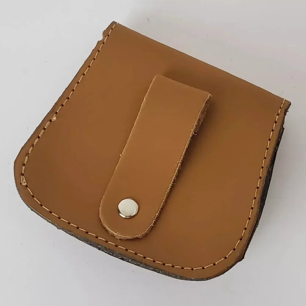 PERUVIAN GENUINE LEATHER PURSE COINS MEN'S WOMEN'S EMBOSSED LOGO DESIGN WALLET